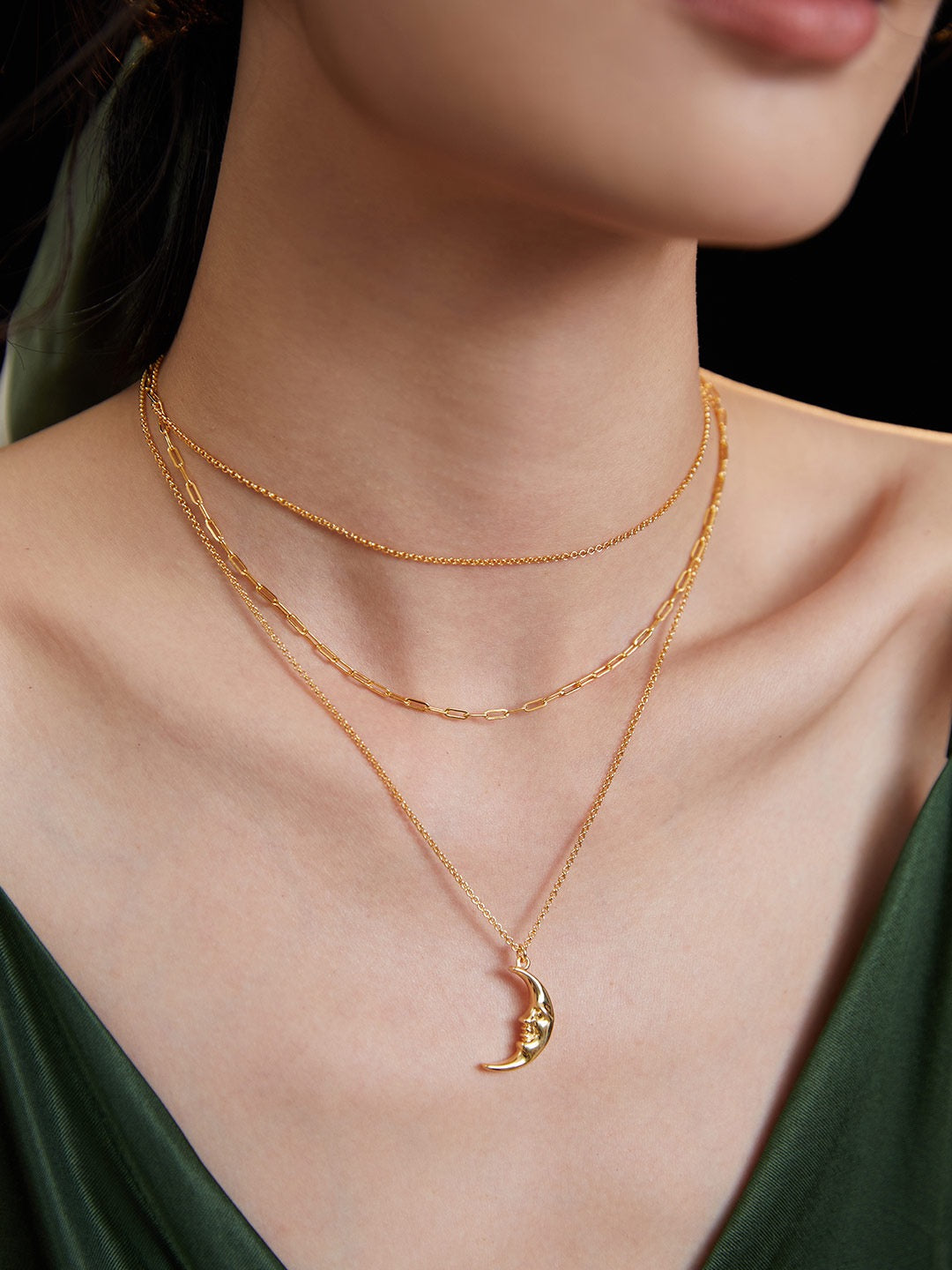 MINIMALISM DOUBLE STRAND CHAIN NECKLACE