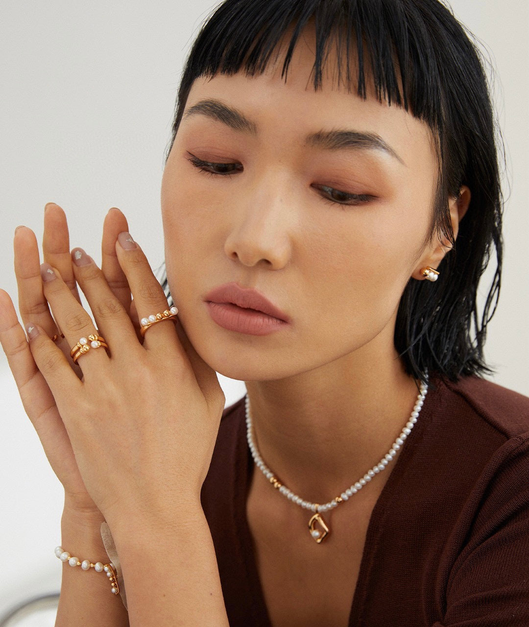 THEMIS SEASON STACKING PEARL RING