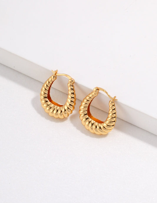 MNEMOSYNE GOLD HUGGIES EARRING